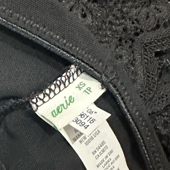 NWT Aerie Black Floral Eyelet Bralette - Picture 3 of 5